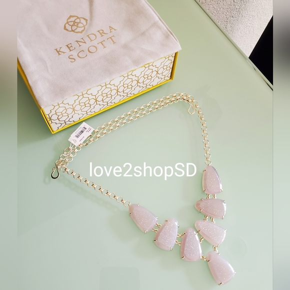 Kendra Scott Iridescent Drusy Harlie Necklace Texas Exclusive RARE NWT - Picture 6 of 7